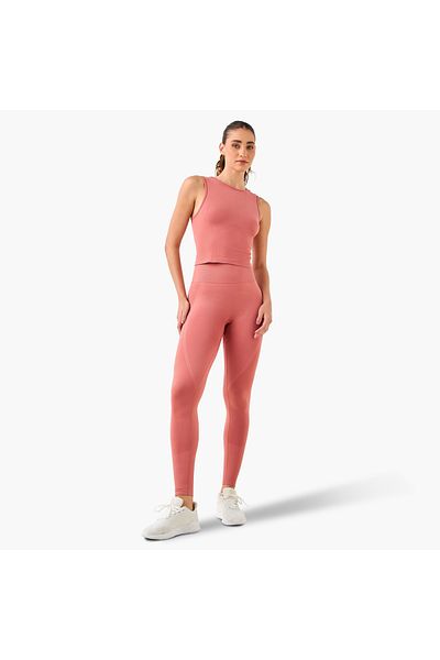 Adot Panelled Seamless Leggings with Elasticated Waistband