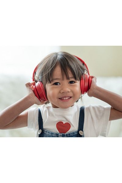 Generic Bluetooth Kids Headset (Red) – Wireless Over-Ear Headset for Safe, Comfortable Listening