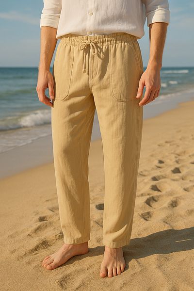 freemen Ανδρικό Μπεζ Παντελόνι Loose Fit - Μεγάλο Εύρος Μεγεθών-