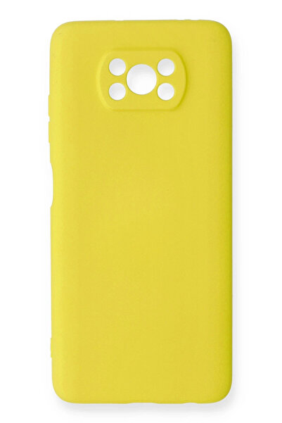 NewFace حافظة هاتف Xiaomi Pocophone X3 من السيليكون المخملي الداخلي نانو - أصفر 1490419709