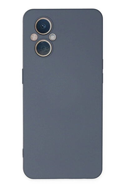 NewFace حافظة MSA Reno 7 Lite من السيليكون المخملي الداخلي - رمادي