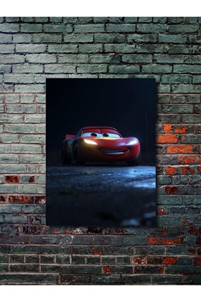 ZNC Şimşek McQueen - Cars - Film & Dizi Posterleri, Özel Tasarım Kağıt Poster, Duvar Sanatı