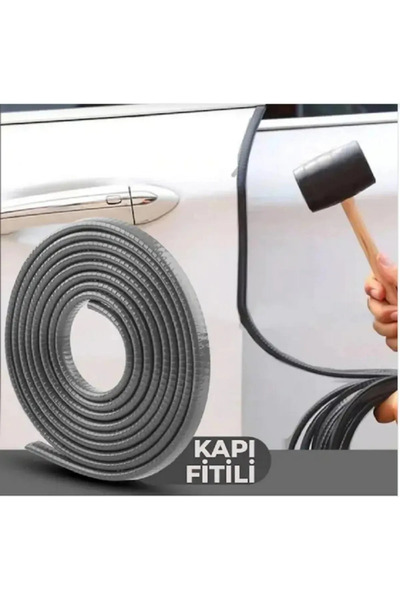 Extra Marketing Fiat Albea Oto Araç Kapı Koruma Fitili 5 Metre Gri Çarpma Çizilme Önleyici Fitil