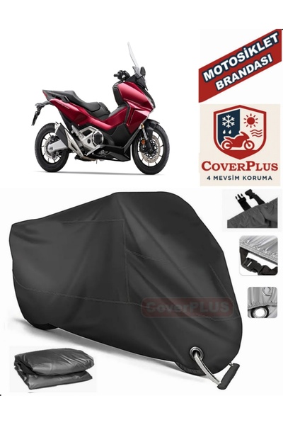 MotoEN قفل أسود متوافق مع Honda Forza 750 Motor Tarpaulin Motorcycle Tarpauli...