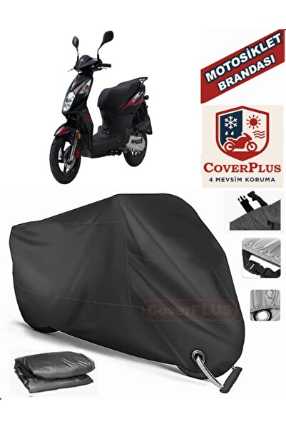 MotoEN Black Lock Compatible Sym Orbit Ii 50 Motor Tarpaulin Motorcycle Tarpa...