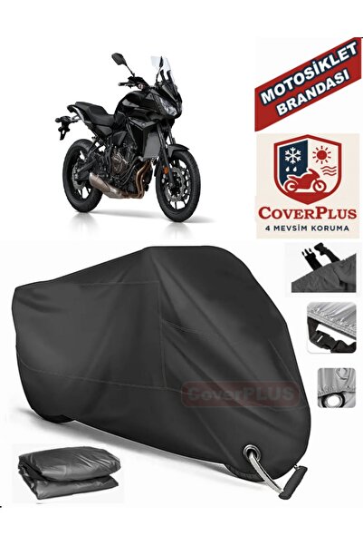 MotoEN Black Lock Compatible Yamaha Tracer 700 Motor Tarpaulin Motorcycle Tar...