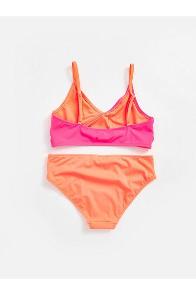 DEEP BEACH Orange Quick Dry Girls Bikini Suit