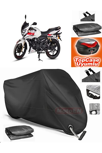 MotoEN Black Lock Compatible Tvs Apache Rtr 180 Tarpaulin Topcase Rear Bag Co...