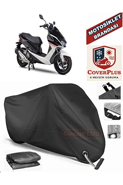 MotoEN Black Lock Compatible Malaguti Mission 200 City Motor Tarpaulin Motorc...