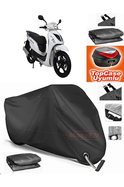 MotoEN قفل أسود متوافق مع Mondial 150 Gomax Tarpaulin Topcase Rearbag متوافق ...