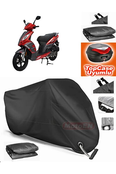 MotoEN قفل أسود متوافق مع Mondial 150 Mash Tarpaulin Topcase Topcase المتوافق...