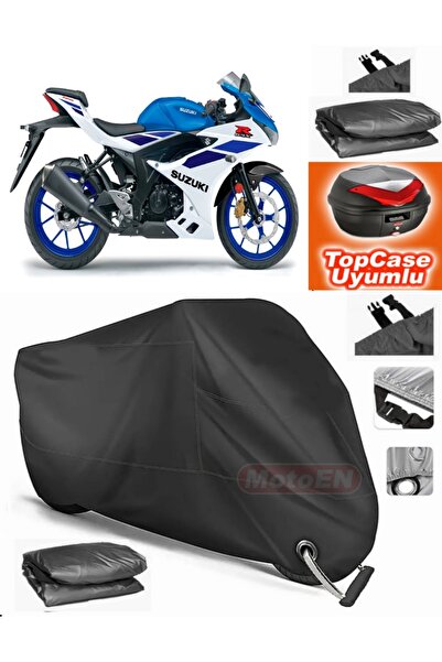 MotoEN قفل أسود متوافق مع سوزوكي GSX-R 125 من القماش المشمع Topcase الخلفي ال...