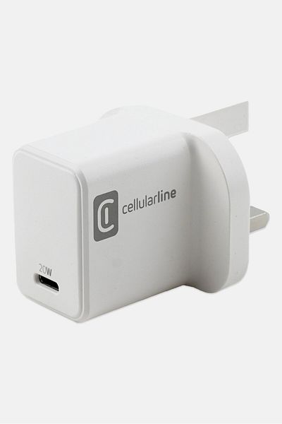 Cellularline Pd 20w Usb-c Charger, White