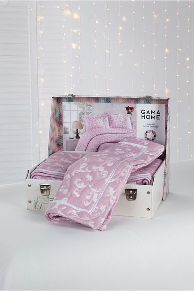 GAMA HOME Jacquard Double Bed Cover / with Special Design Bag / with Different Color and Pattern Options