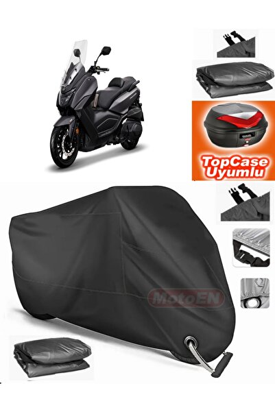 MotoEN قفل أسود متوافق مع Sym Maxi 400i Canvas Topcase Rear Bag متوافق مع الق...