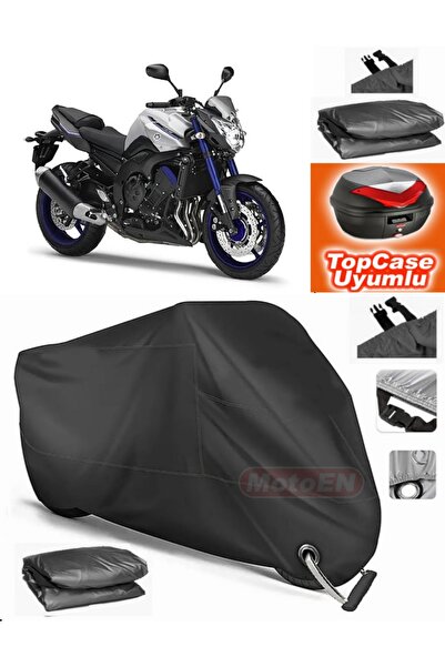 MotoEN قفل أسود متوافق مع Yamaha FZ8 القماش المشمع Topcase الخلفي حقيبة متواف...