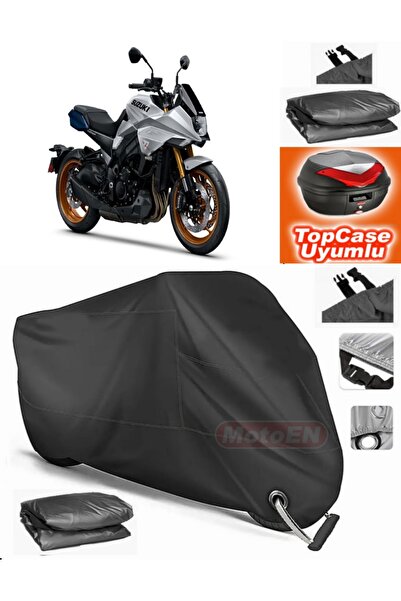 MotoEN قفل أسود متوافق مع سوزوكي كاتانا القماش المشمع Topcase الخلفي حقيبة مت...