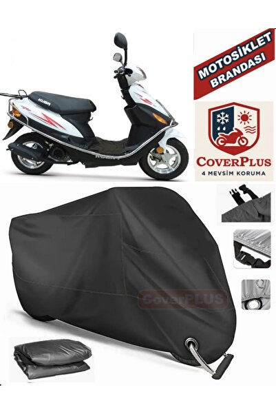 MotoEN قفل أسود متوافق مع Kuba Fighter 80 Motor Tarpaulin دراجة نارية قماش ال...