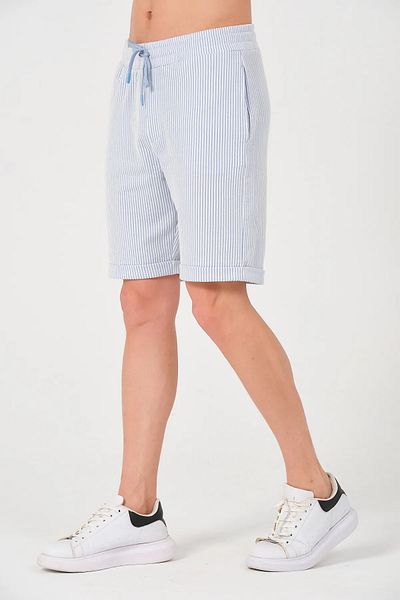 Rich Pantaloni scurți pentru bărbați Pantaloni scurți jacquard cu dungi albe