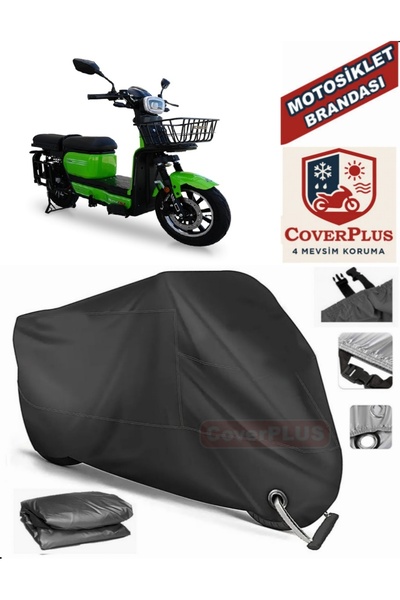 MotoEN Black Lock Compatible Motolux Pitton 50 Motor Tarpaulin Motorcycle Tar...