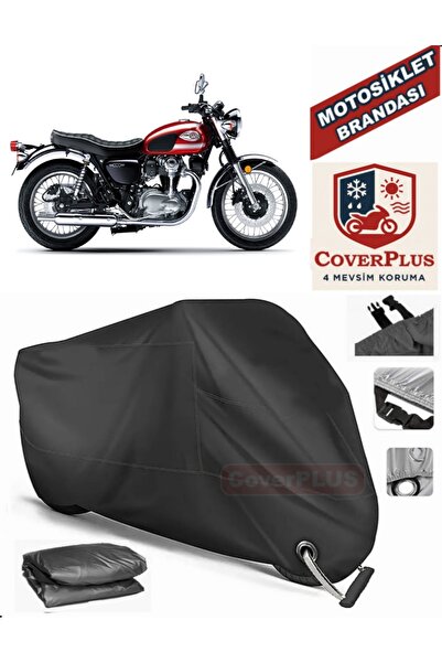 MotoEN Black Lock Compatible Kawasaki W 800 Motor Tarpaulin Motorcycle Tarpau...