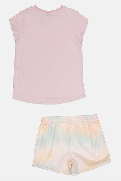 Puma Kids Girl 2 Pieces Sportswear Fit Brand Logo Top With Short Set, Multicolor