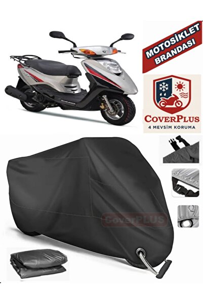 MotoEN Black Lock Compatible Yamaha Cygnus Rs Motor Tarpaulin Motorcycle Tarp...