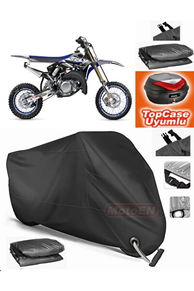 MotoEN قفل أسود متوافق مع Yamaha YZ 65 قماش القنب Topcase الخلفي المتوافق مع ...