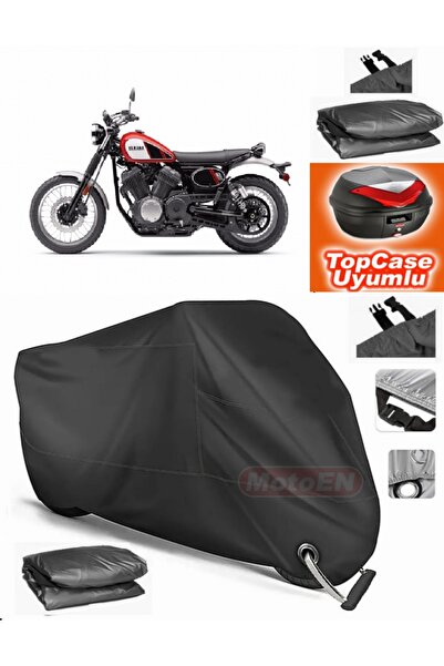 MotoEN Black Lock Compatible Yamaha Scr950 Tarpaulin Topcase Rear Bag Compati...