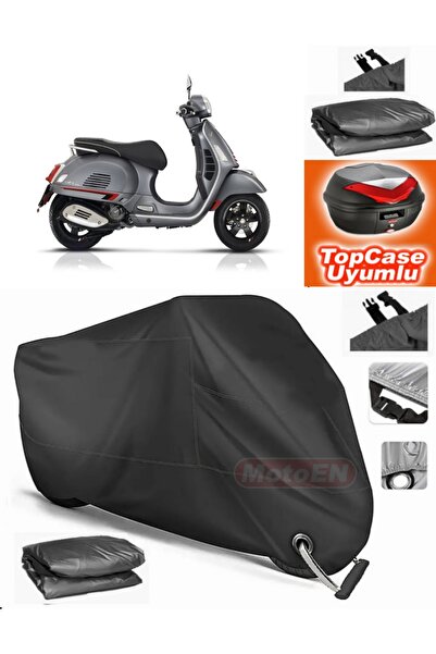 MotoEN Black Lock Compatible Vespa Gts 125 Supersport Tarpaulin Topcase Rear ...