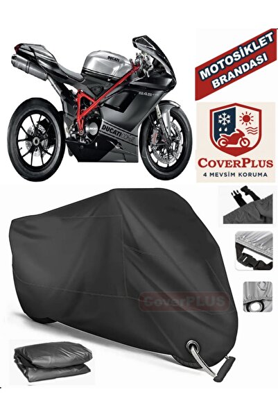 MotoEN Black Lock Compatible Ducati 848 Evo Engine Tarpaulin Motorcycle Tarpa...