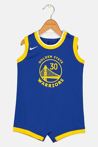 Nike X Nba Toddlers Boy Sleeveless Brand Logo Bodysuits, Blue