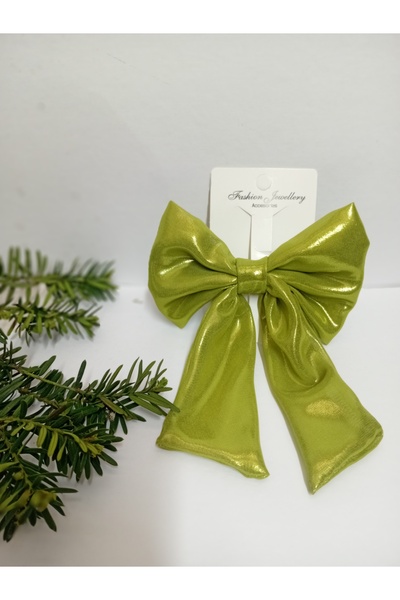 Lissa Aksesuar مجموعة أنيقة من مشبك القوس الأخضر مكونة من قطعتين للأم والابنة شراء واحد