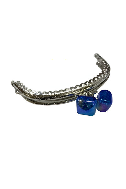 EleganTShoP Akide Şekeri Boncuklu Metal Cüzdan Klipsi Bursu 11 cm M6