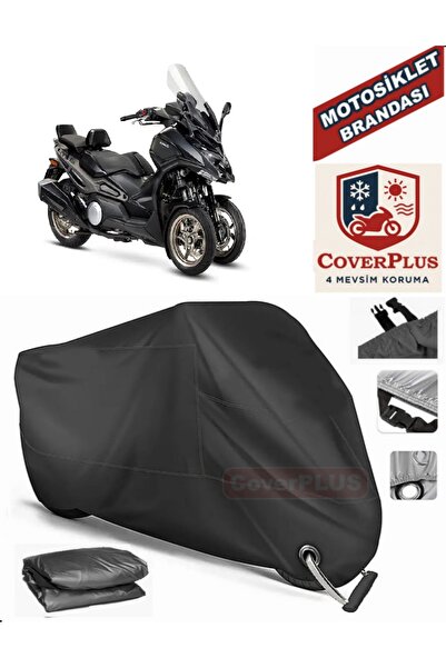 MotoEN Black Lock Compatible Kymco Cv3 Motor Tarpaulin Motorcycle Tarpaulin C...