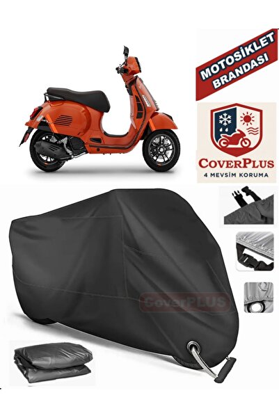 MotoEN قفل أسود متوافق مع فيسبا GTS 300 سوبر سبورت موتور القماش المشمع للدراج...