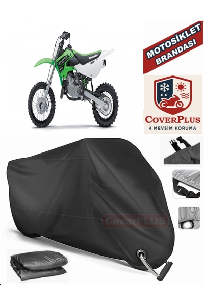 MotoEN Black Lock Compatible Kawasaki Kx 65 Motor Tarpaulin Motorcycle Tarpau...