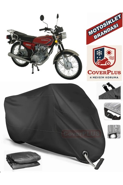 MotoEN Black Lock Compatible Mondial 125 Agk Motor Tarpaulin Motorcycle Tarpa...