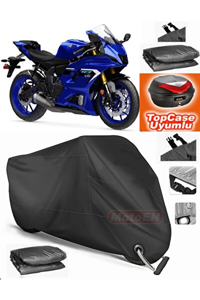MotoEN قفل أسود متوافق مع Yamaha R7 القماش المشمع Topcase الخلفي حقيبة متوافق...