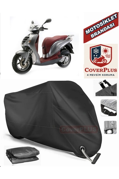 MotoEN Black Lock Compatible Honda Ps 150I Engine Tarpaulin Motorcycle Tarpau...