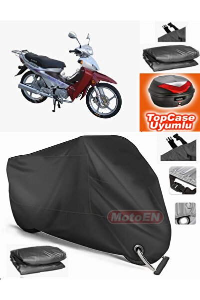 MotoEN قفل أسود متوافق مع Asia AS 100-8 قماش القنب Topcase الخلفي حقيبة متواف...