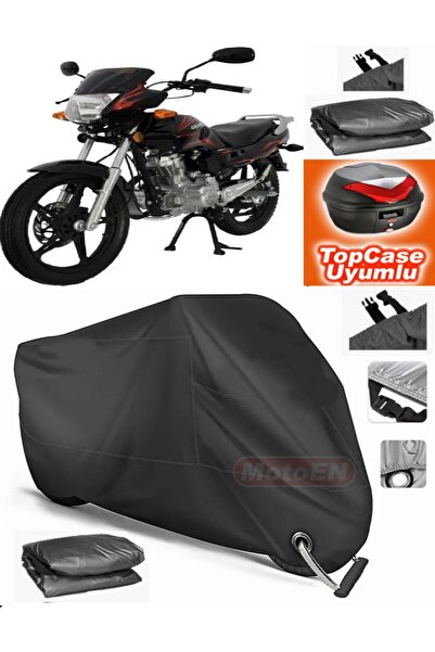 MotoEN Black Lock Compatible Mondial 125 Mx Grumble Tarpaulin Topcase Rear Ba...