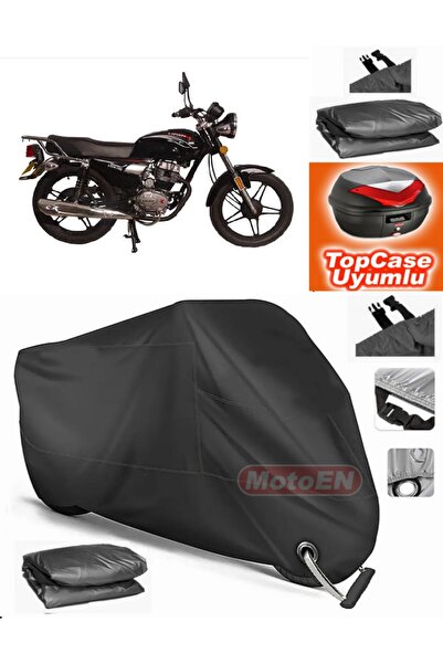 MotoEN Black Lock Compatible Steel Motor Ck100-3 Sport Tarpaulin Topcase Rear...