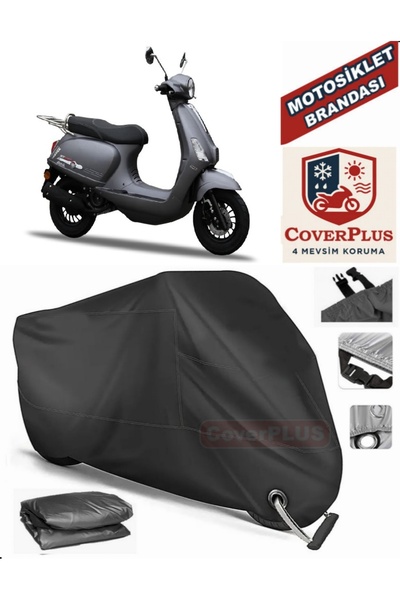 MotoEN قفل أسود متوافق مع Stmax Bravo 50 Motor Tarpaulin Motorcycle Tarpaulin...