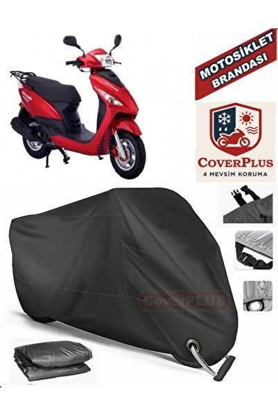 MotoEN Black Lock Compatible Salcano Astro 130 Motor Tarpaulin Motorcycle Tar...