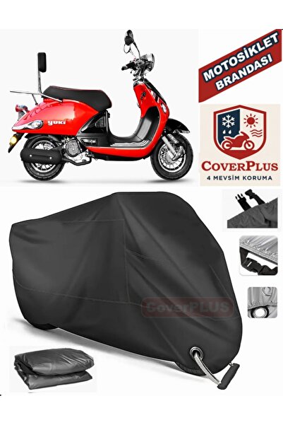 MotoEN Black Lock Compatible Yuki Legend 50 Motor Tarpaulin Motorcycle Tarpau...