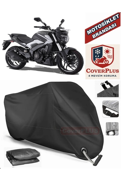 MotoEN Siyah Kilit Uyumlu Bajaj Dominar 250 D Motor Brandası Motosiklet Branda Örtü Çadır