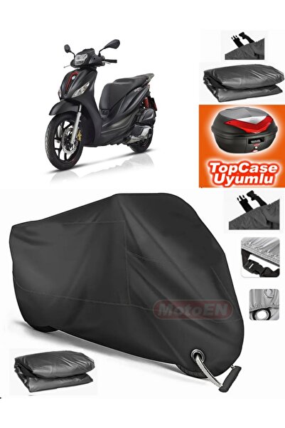 MotoEN قفل أسود متوافق مع Piaggio Medley S 150 قماش القنب Topcase الخلفي المت...