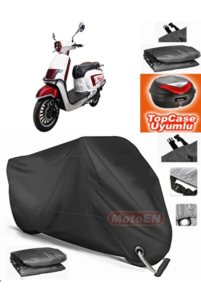 MotoEN Black Lock Compatible Apachi Beauty 50 Tarpaulin Topcase Backpack Comp...
