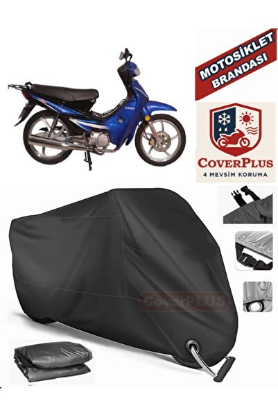 MotoEN Black Lock Compatible Bisan Motocup 100 Motor Tarpaulin Motorcycle Tar...